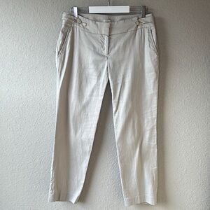 Loft Linen Blend Straight Leg Pants Size 4